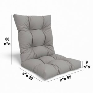 ריפוד לכסא גן 55/50/60 צבע אפור'
